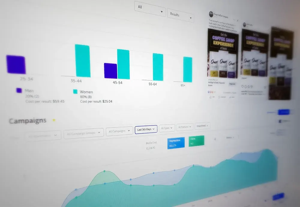 Screenshot of digital display ad performance.