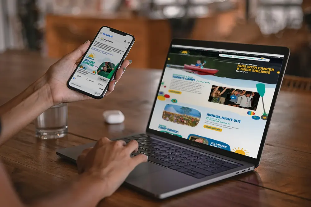 Person viewing a display ad served by a programmatic ad platform.
