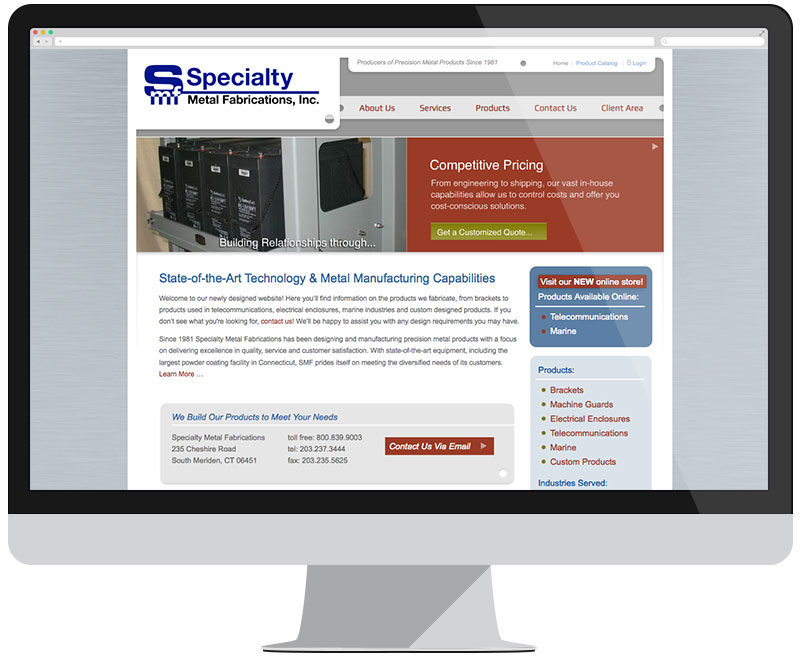 Specialty Metal Fabrications home page
