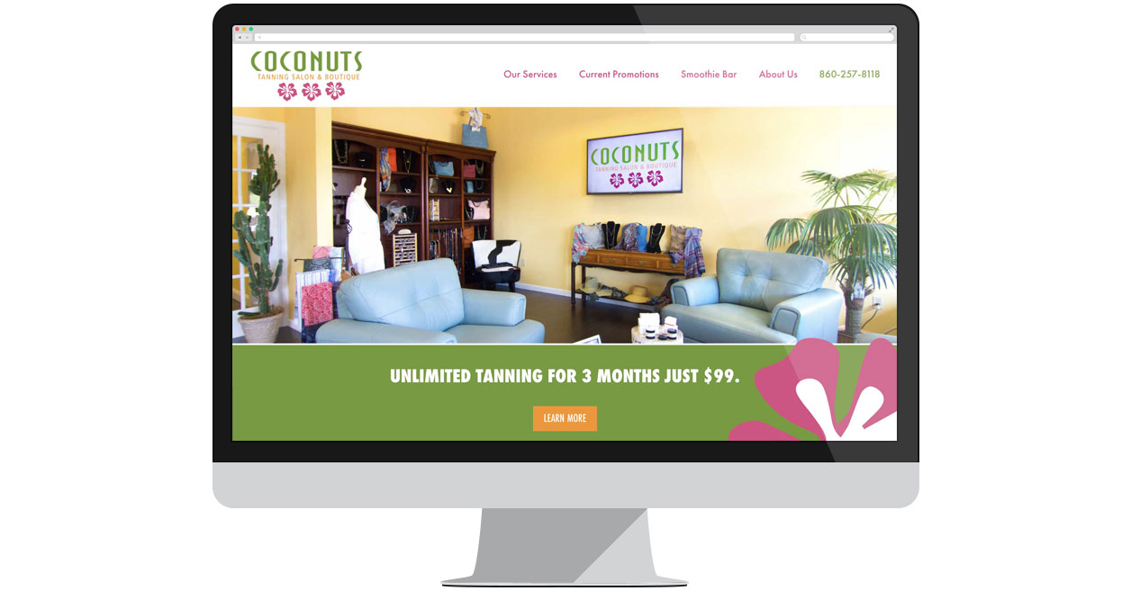 Coconuts Tanning Salon & Boutique Launches New site