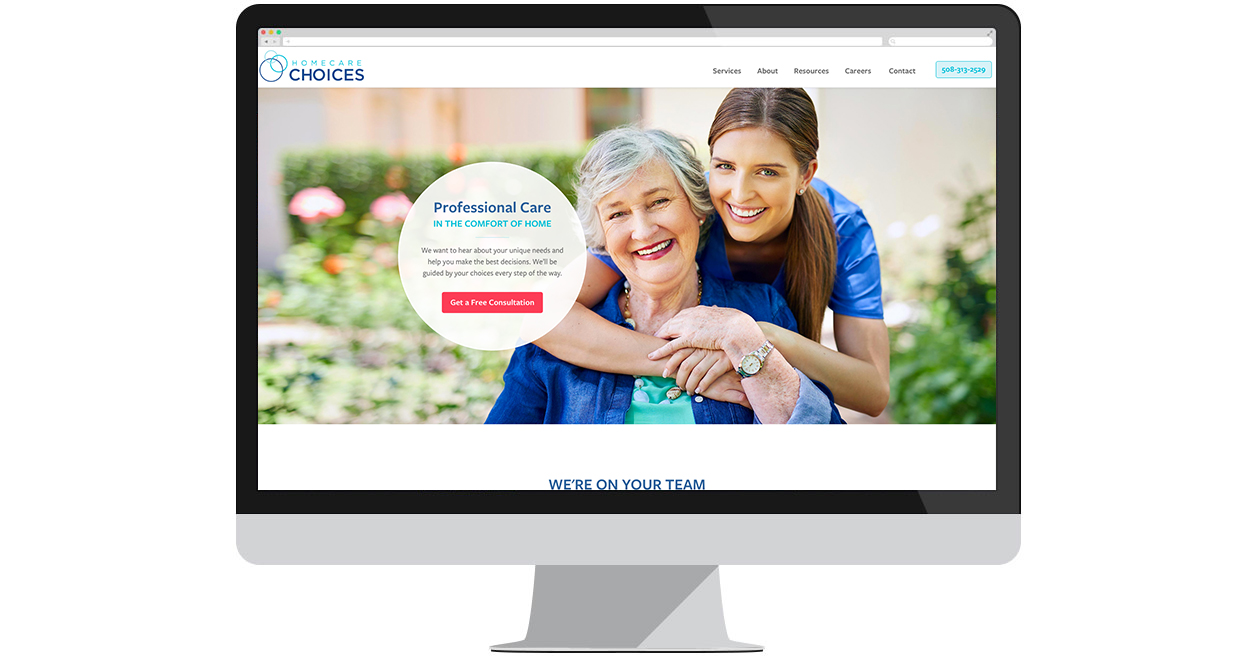Homecare Choices' New Website by Web Solutions