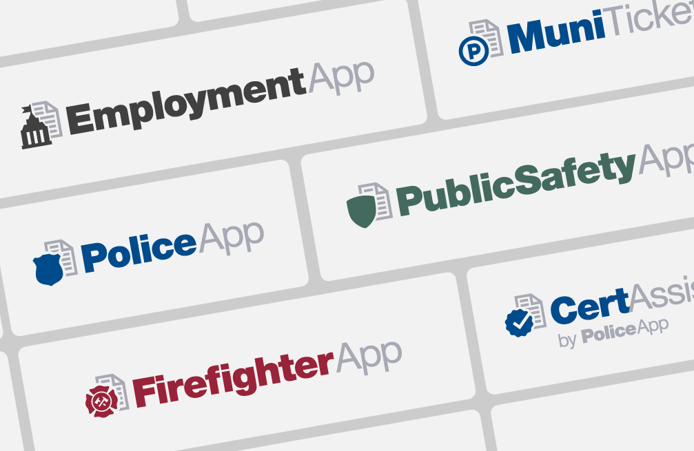 Logos for a family of businesses sharing similar design elements.