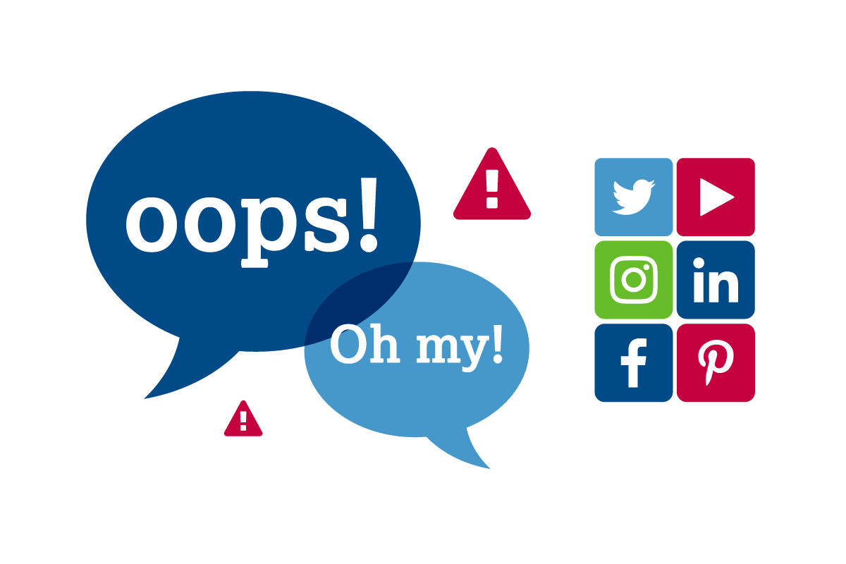social media mistakes graphic