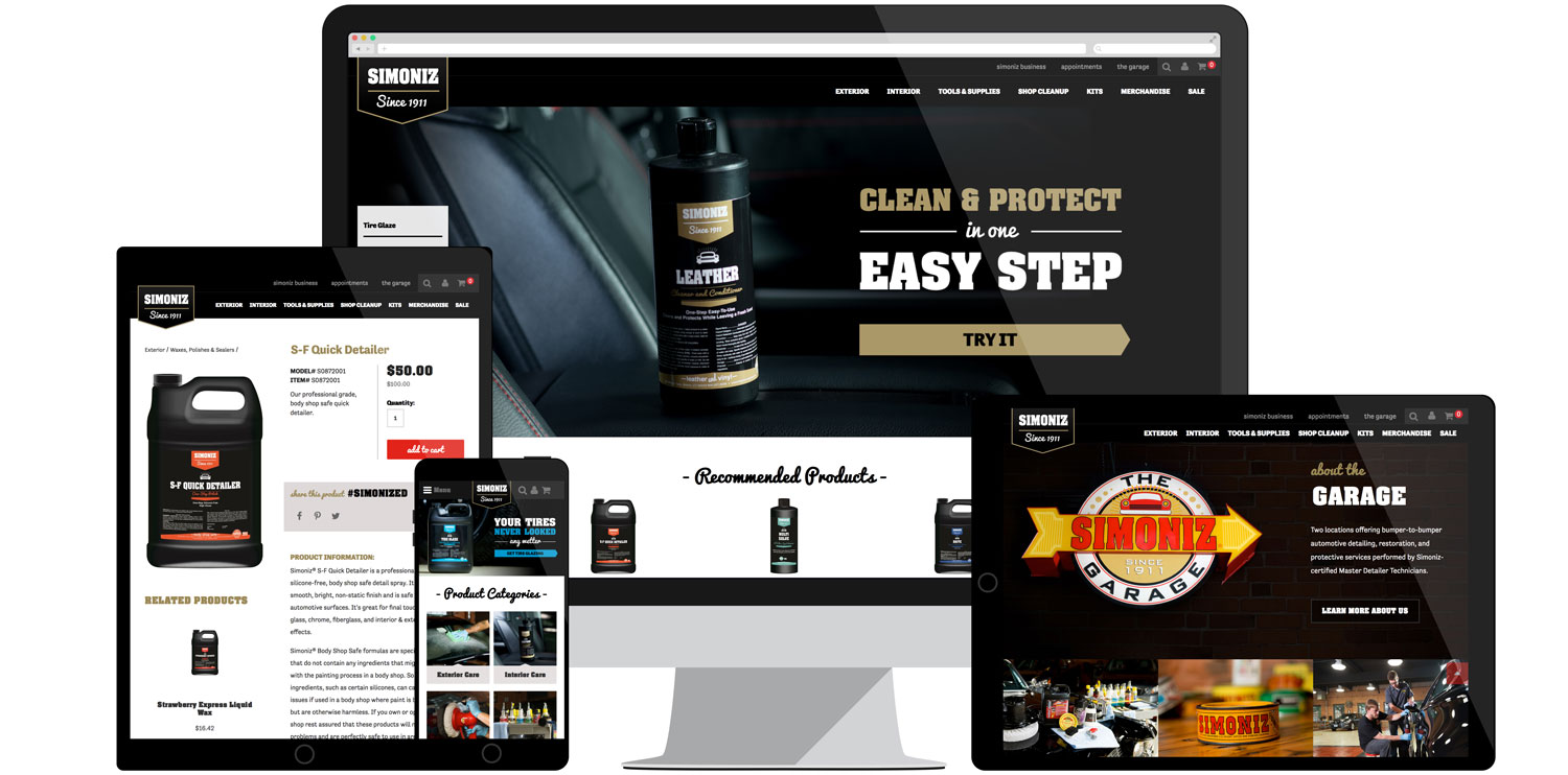 Web design for Simoniz