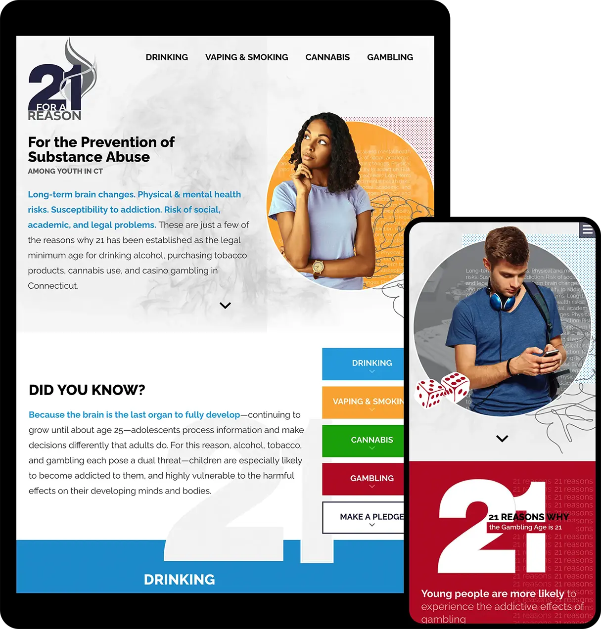 21 for a Reason Campaign Website Design