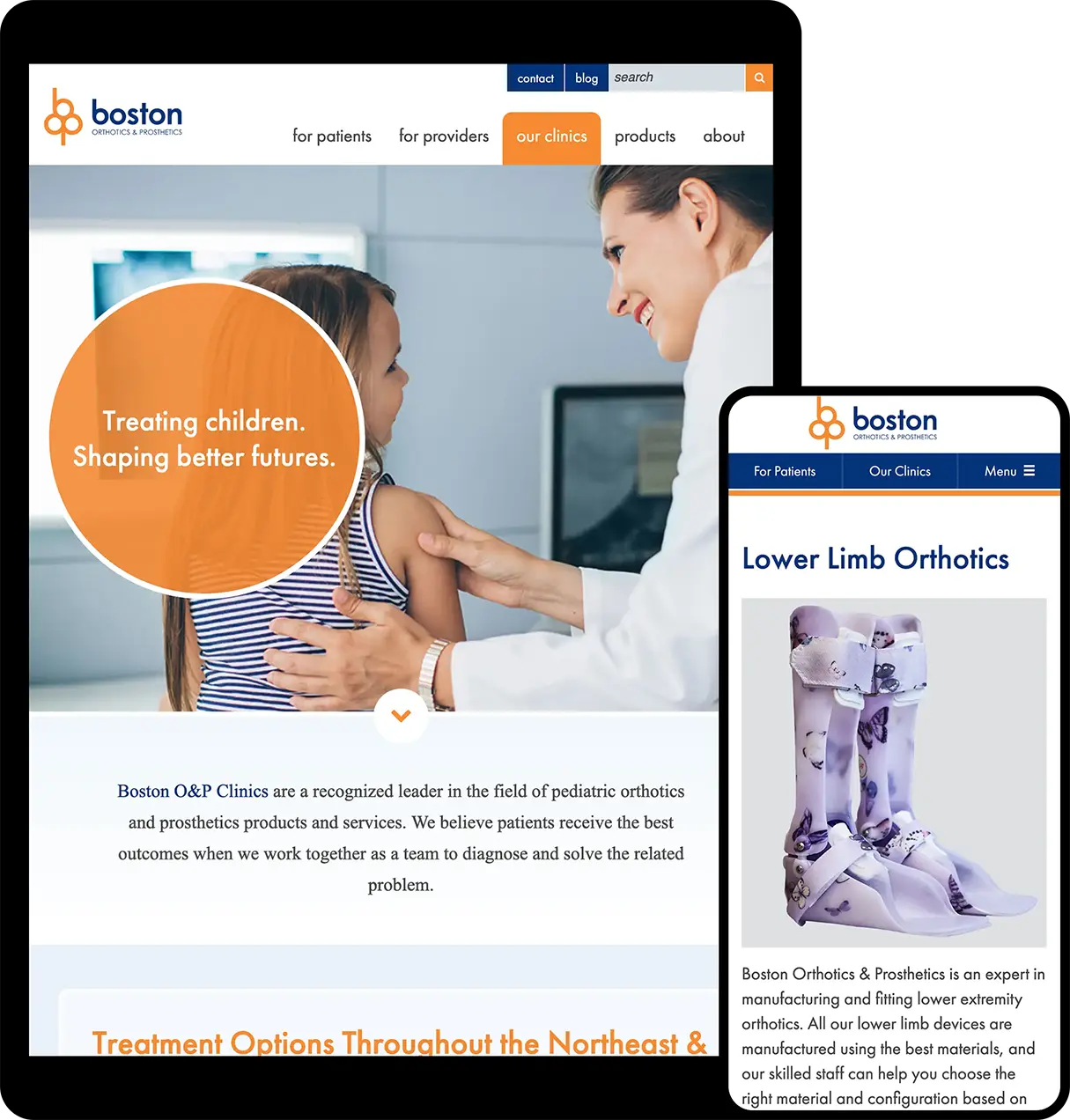 Boston Orthotics & Prosthetics Website Design