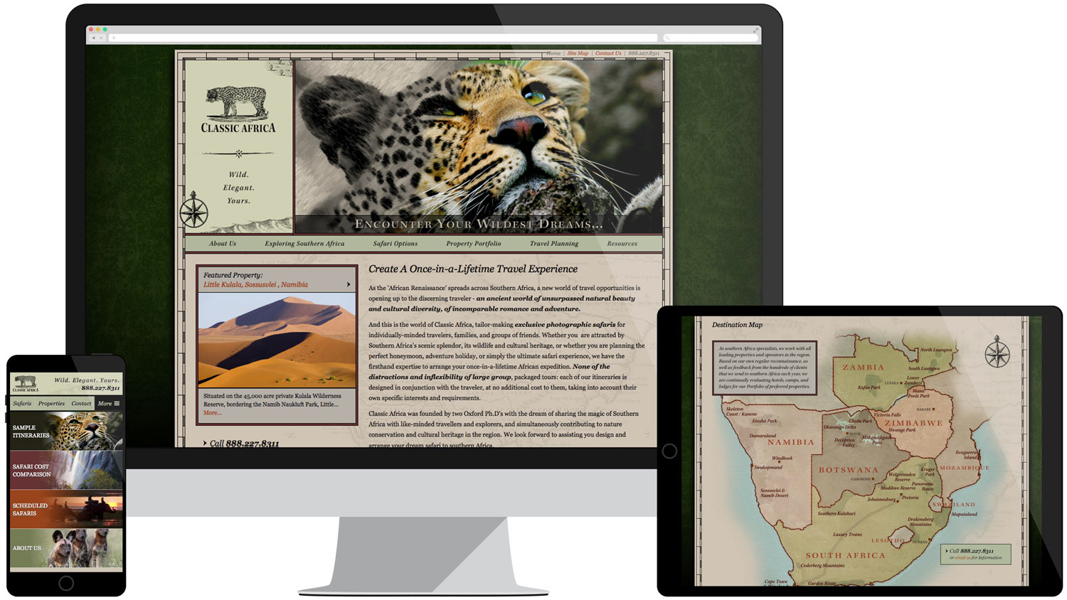 Web design for Classic Africa