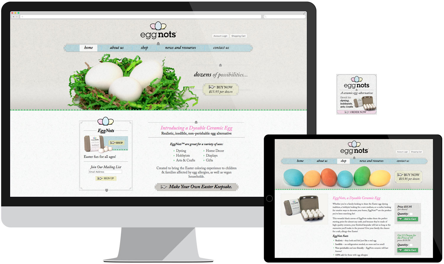Web design for EggNots