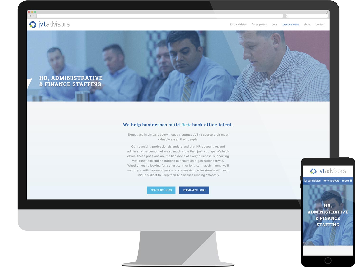 Landing Page - HR, Administrative & Finance Staffing