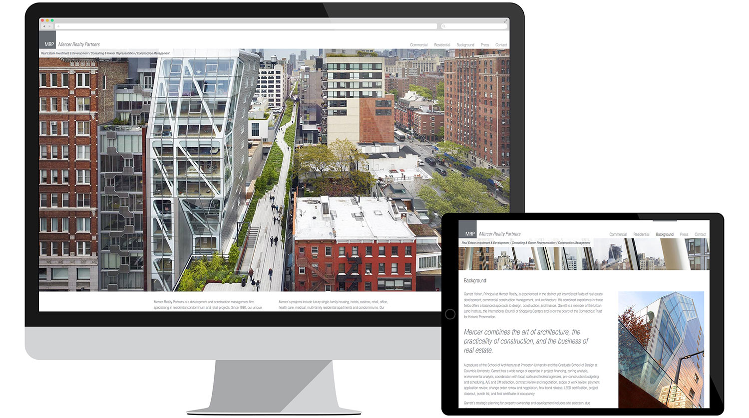 Website development for Mercer Realty