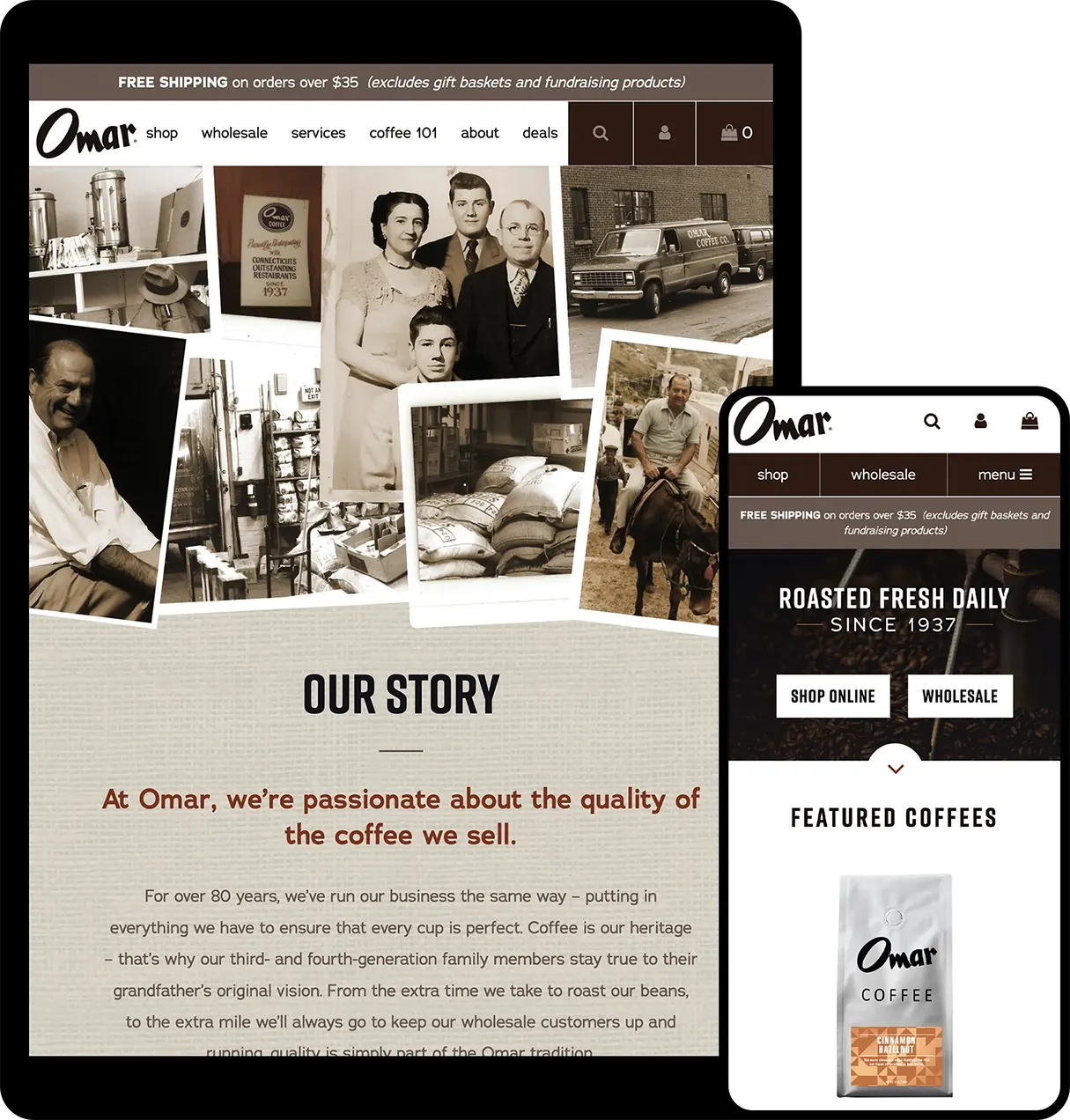 Omar Coffee Website Design