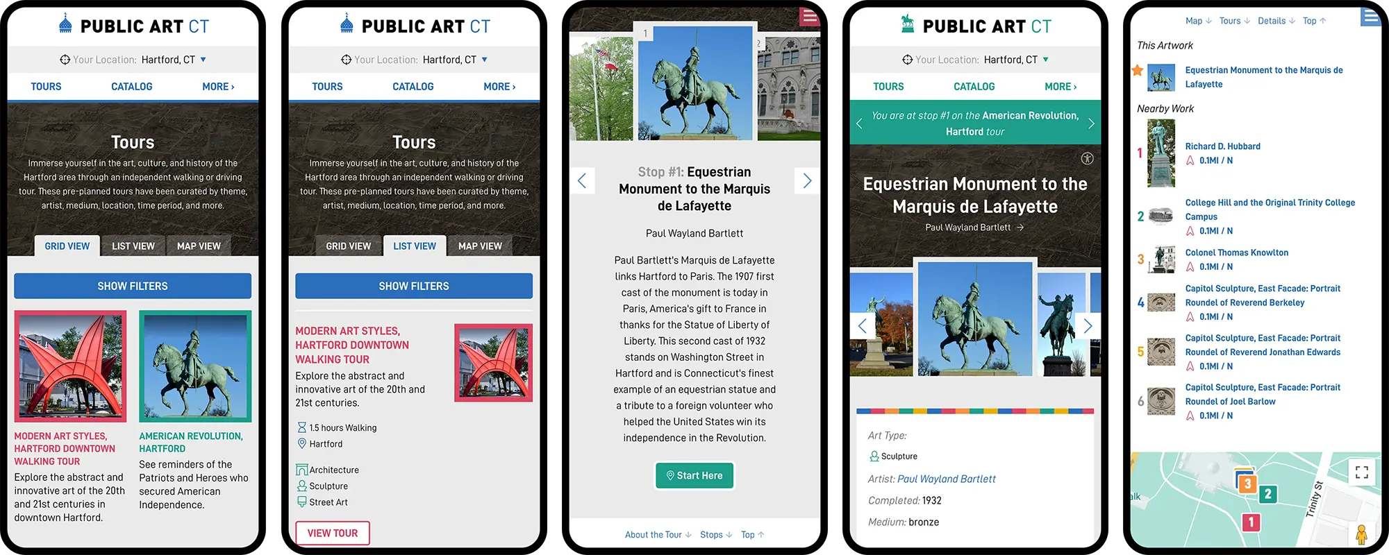 Public Art CT Mobile Layouts