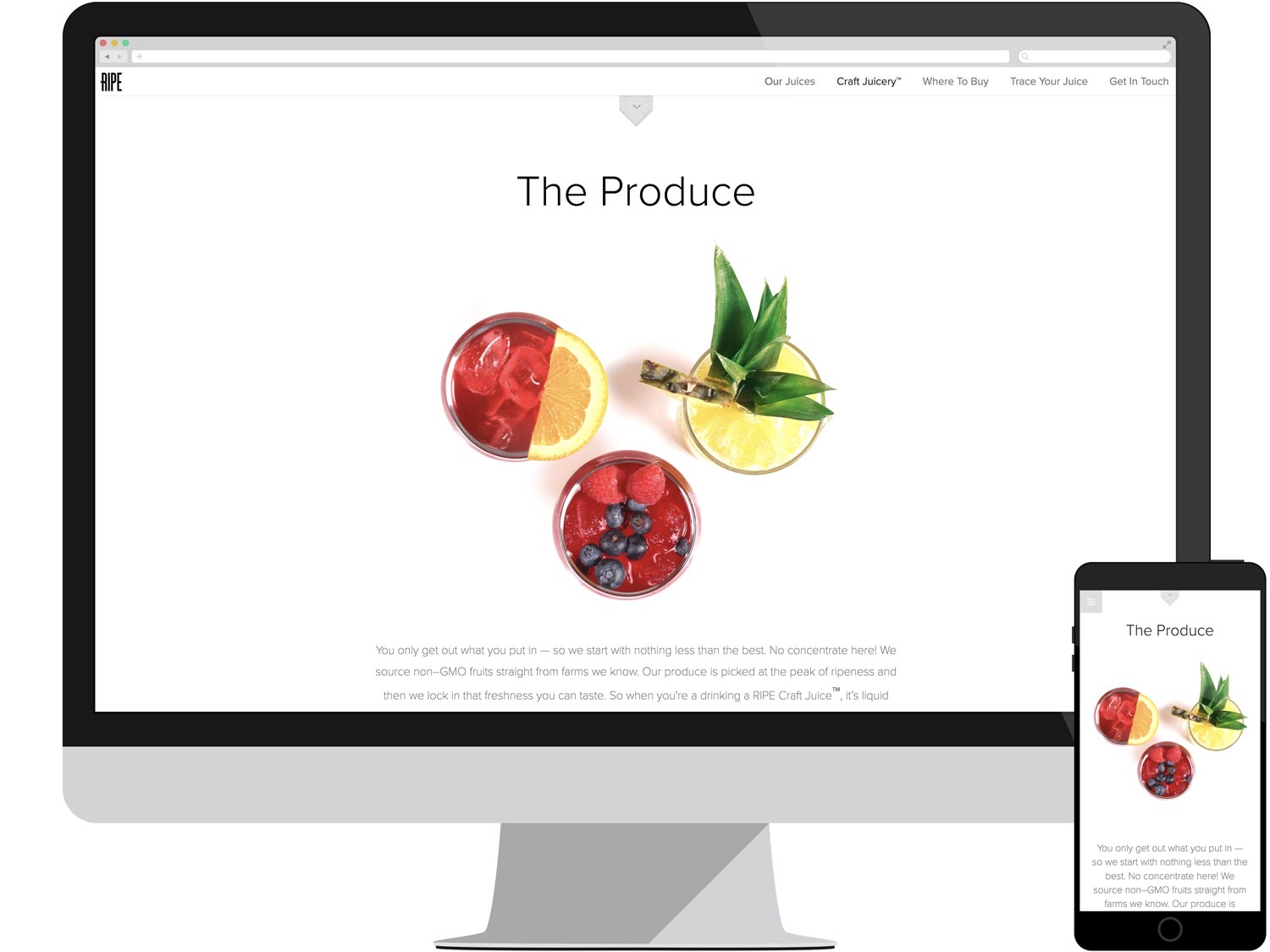 Juicery Landing Page - The Produce