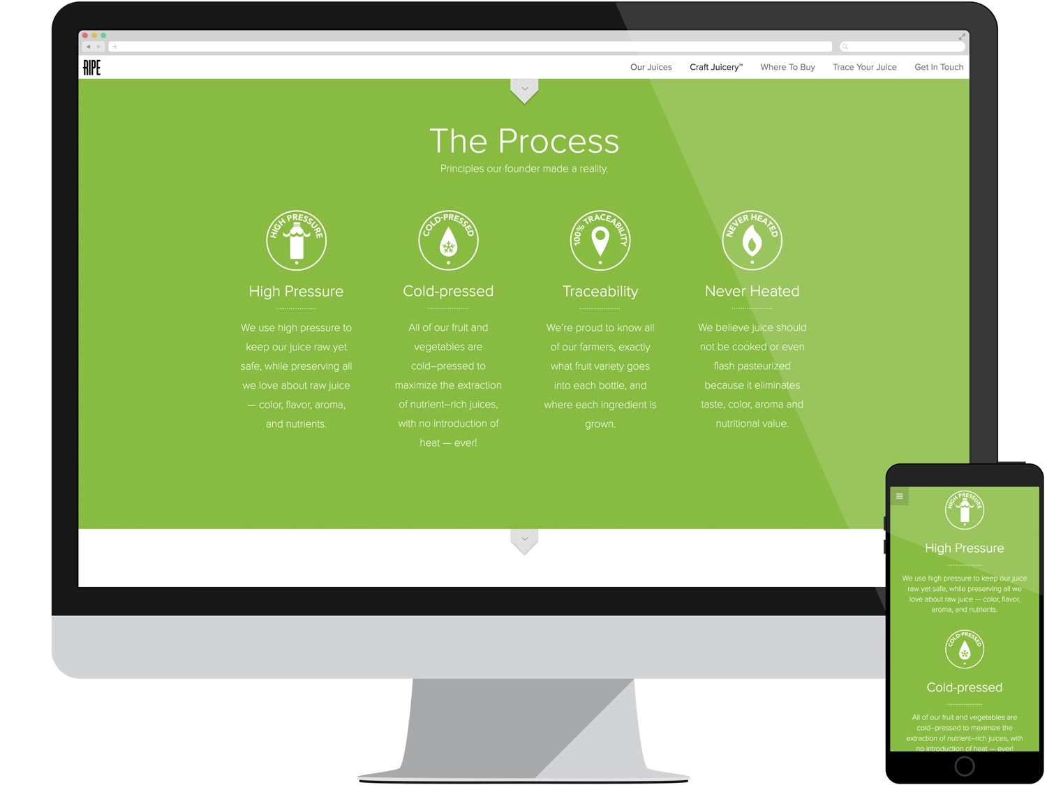 Juicery Landing Page - The Process