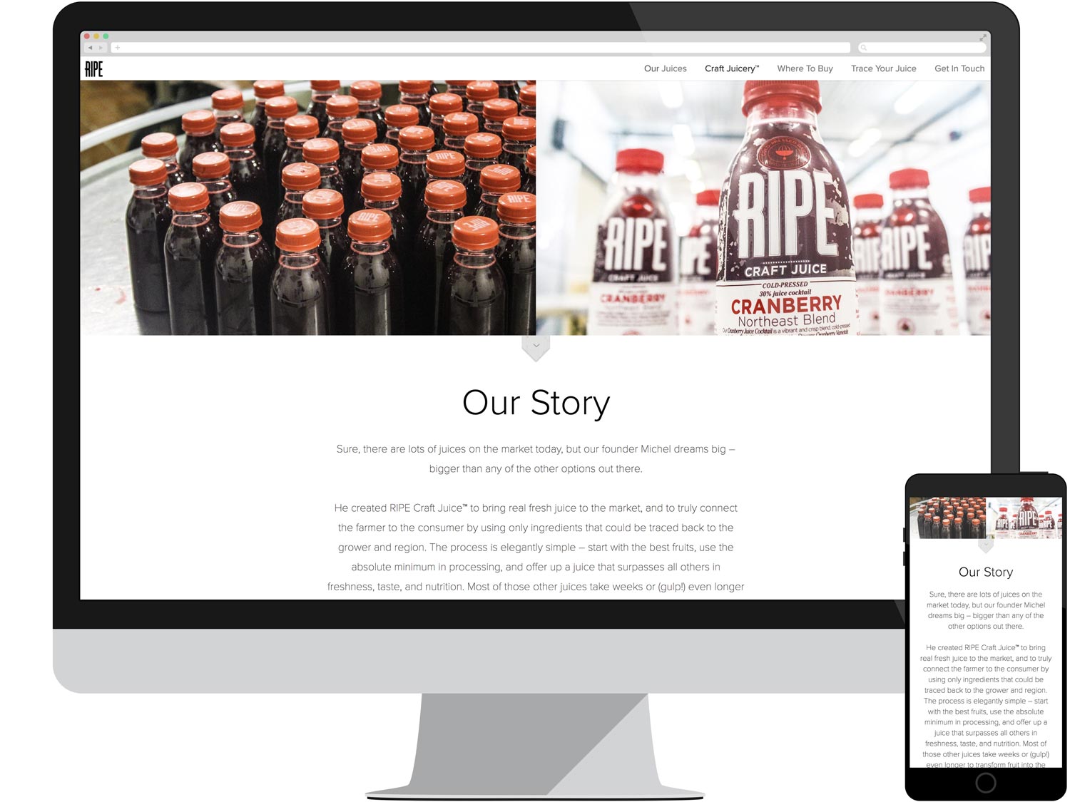 Juicery Landing Page - Our Story