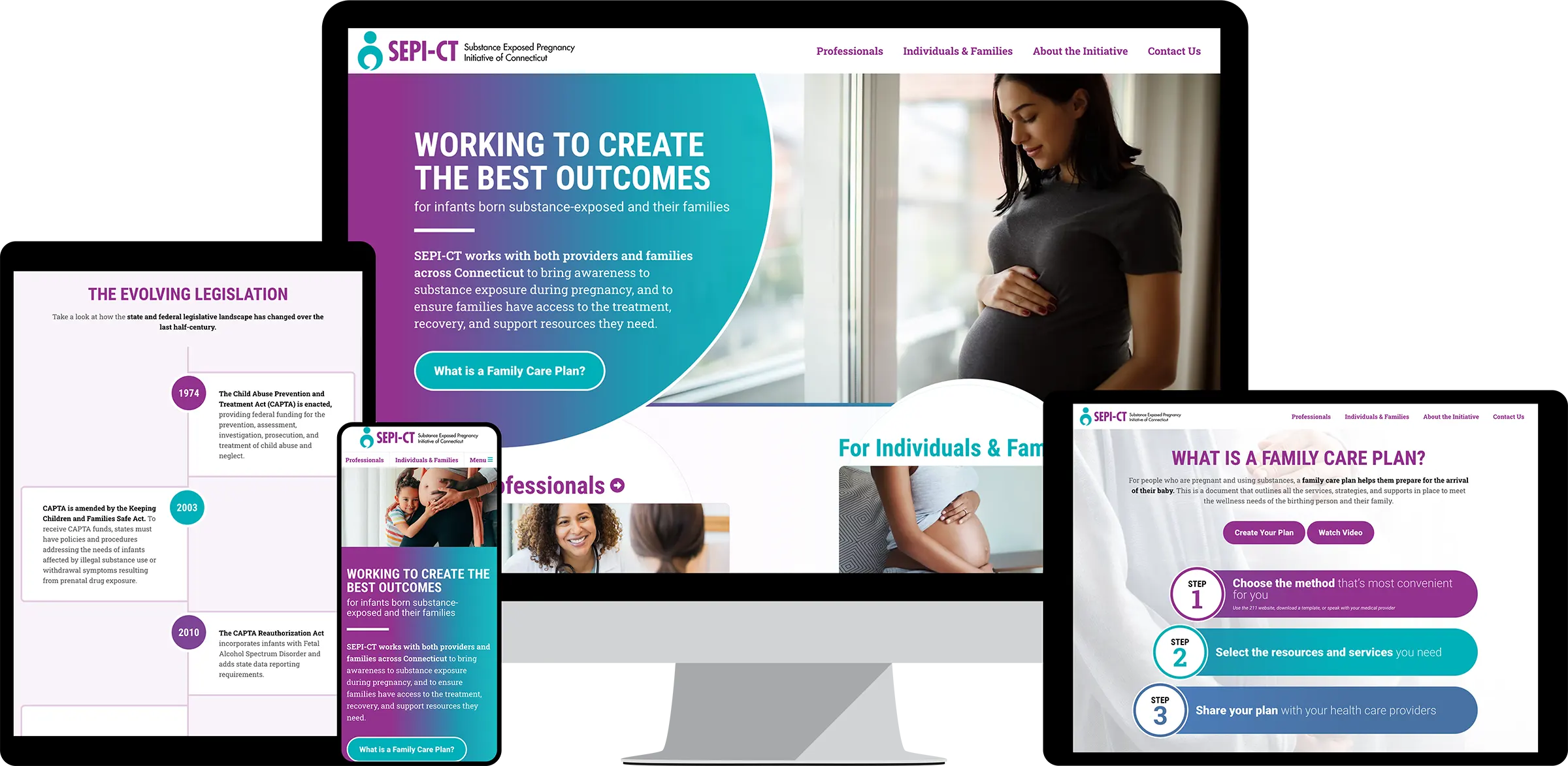 The Substance Exposed Pregnancy Initiative of Connecticut (SEPI-CT) Website Pages