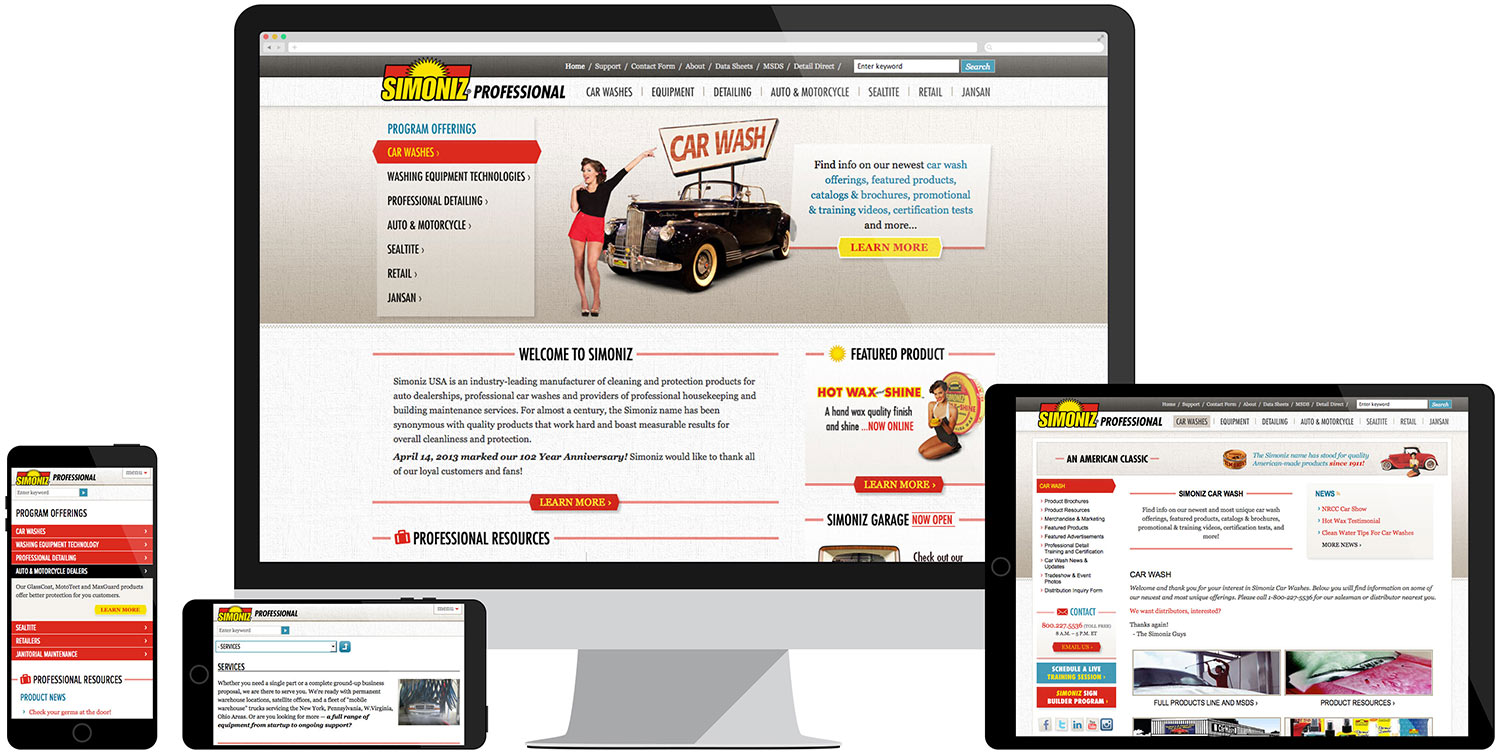 Web design for Simoniz