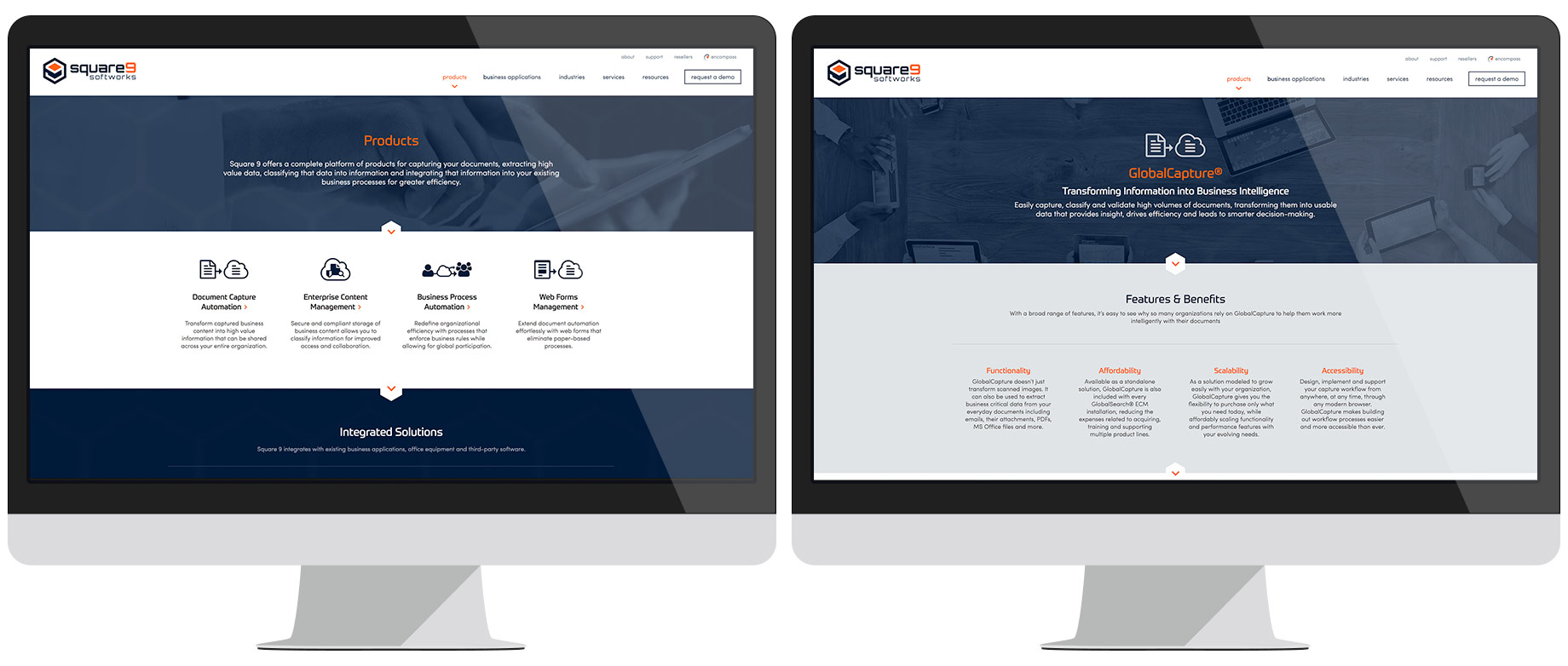 Square 9 Wireframes