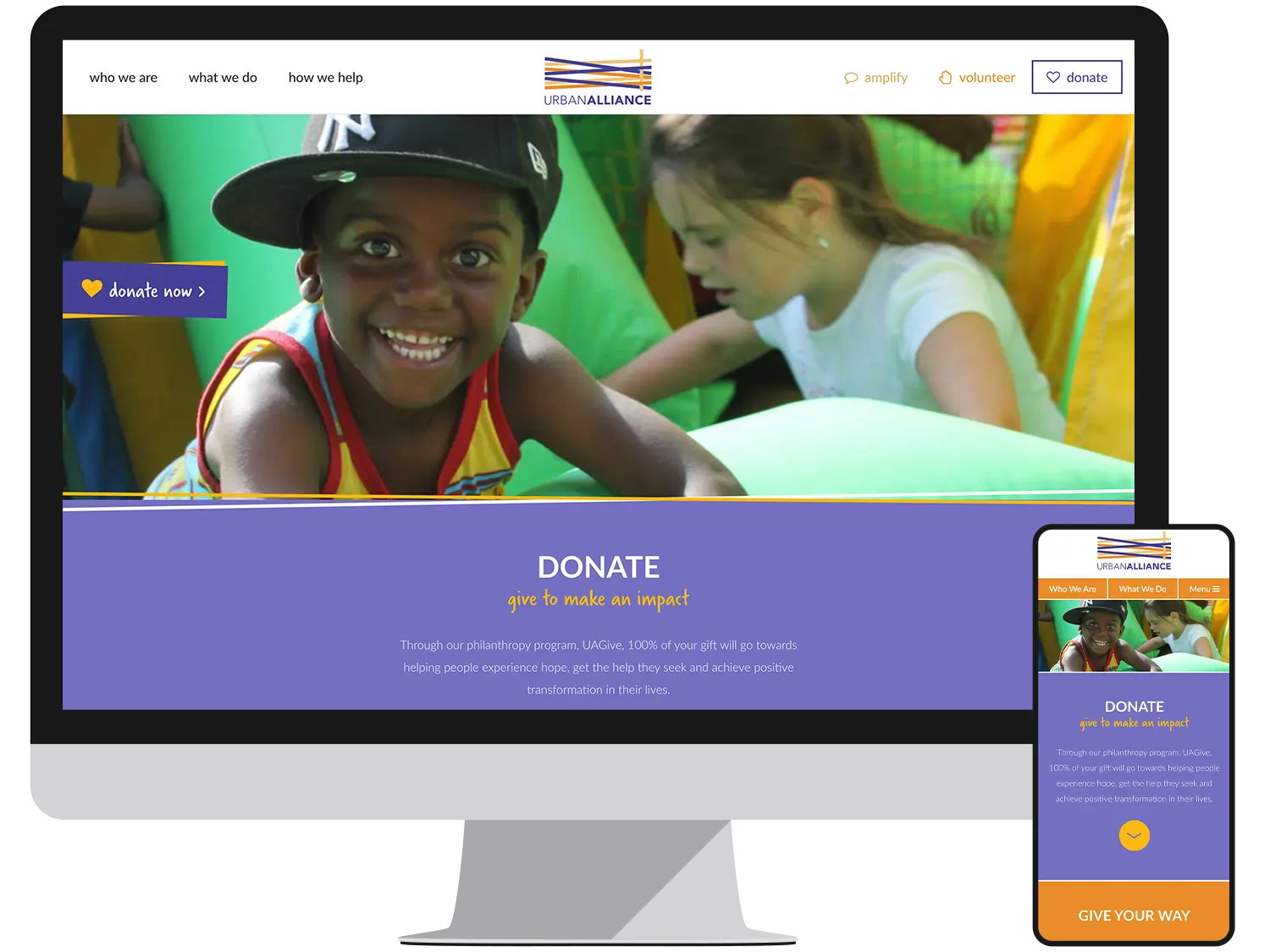 Urban Alliance Landing Page - Donate