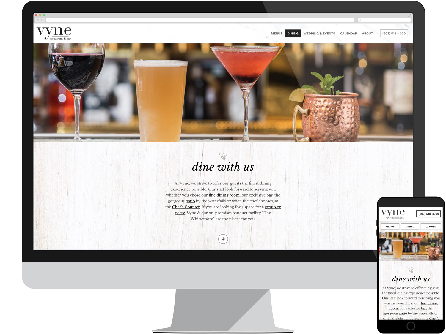 Landing Page - Dining