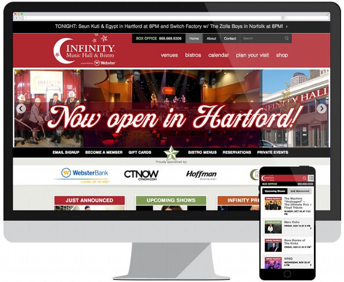 New Location and Website for Infinity Hall 