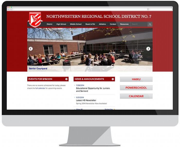 Northwestern Regional School District Gets a New Website