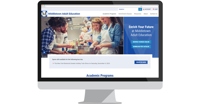 Middletown Adult Education Launches New Website