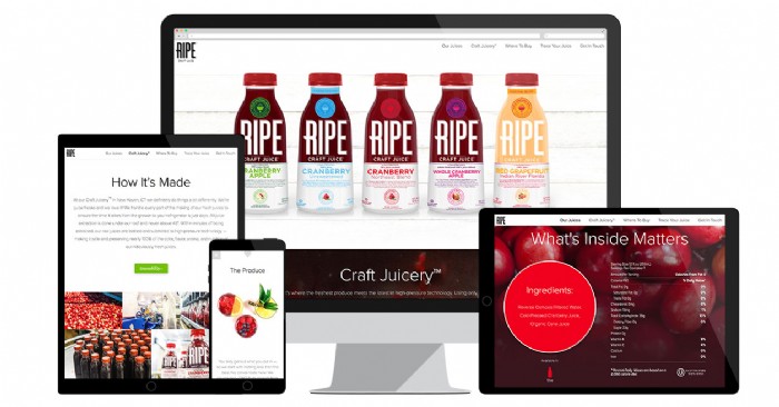 RIPE Craft Juice Site’s Refreshing New Look Wins Award